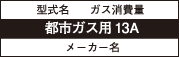 ガス器具の表示